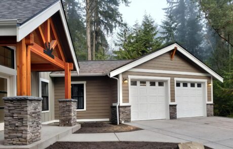 Aspen – Tacoma – Exterior Modern suburban home with attached double garage - Tacoma Home Builder - Aspen Home Plan