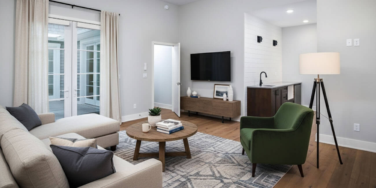 Custom Inspire Homes Paint Colors 1 Modern living room with cozy furniture and decor