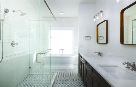 Gallery_0000s_0014_2217_skyline_way-22 Modern bathroom with glass shower and bathtub.