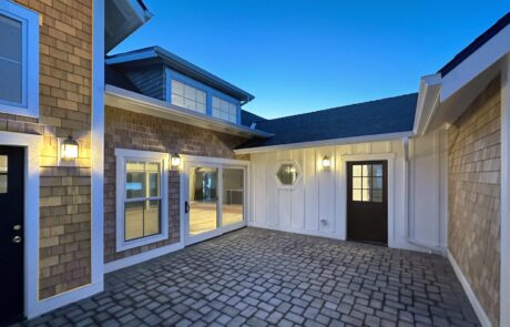 Gallery_0000s_0020_2217 Skyline Way Courtyard Modern house courtyard with evening lighting.