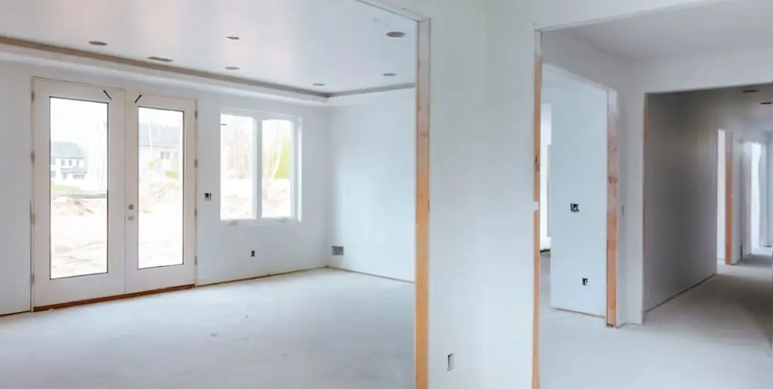 Newly renovated bright empty room interior. - Shell Home Builder - What is a shell home?