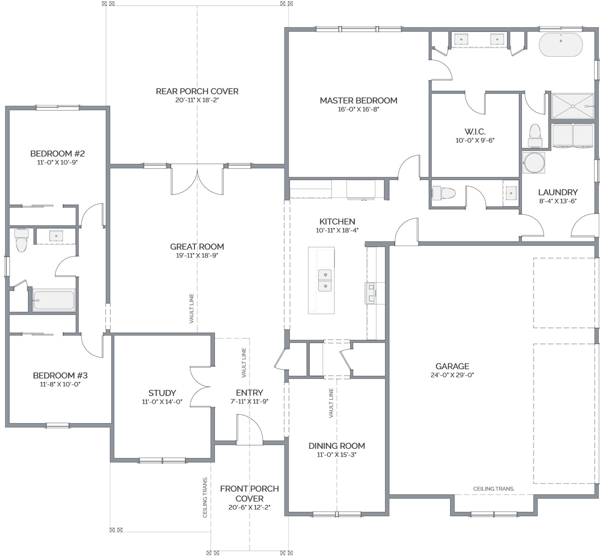 House floor plan with labeled room layout