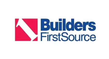 Builders FirstSource company logo in red and blue