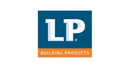 LP Building Products company logo on display.