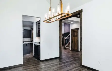 Redwood Custom Dining Room - Inspire Homes Modern open kitchen and dining room interior
